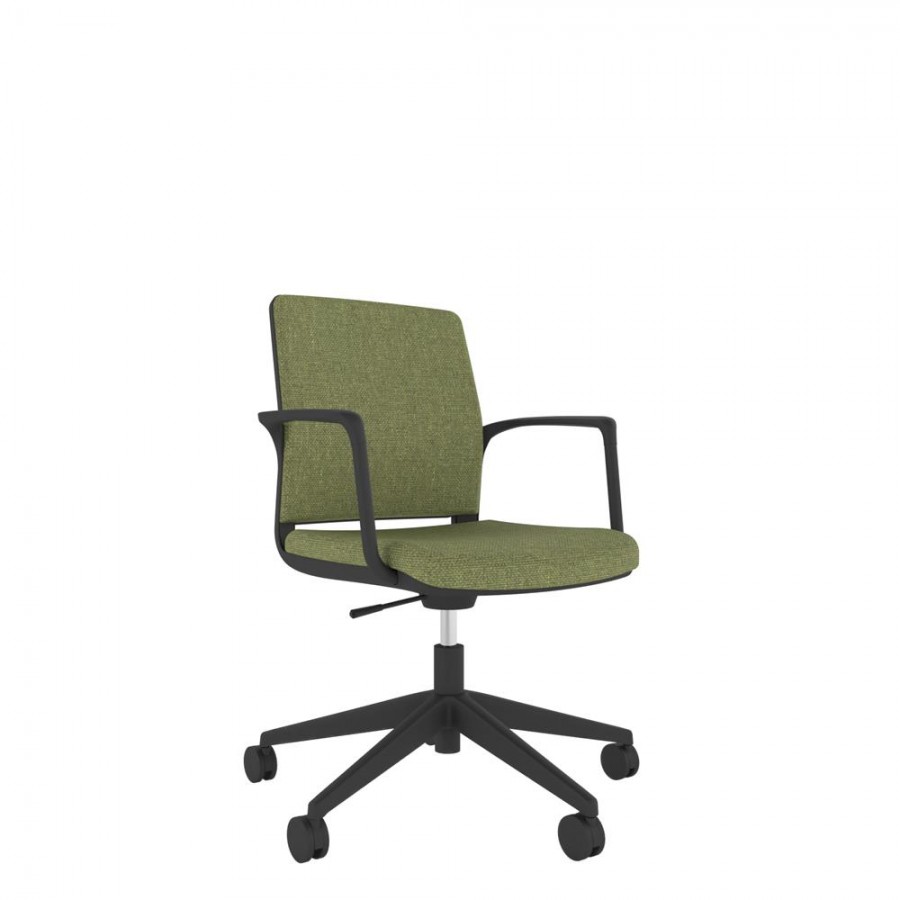 Black Shell Upholstered Back Task Chair